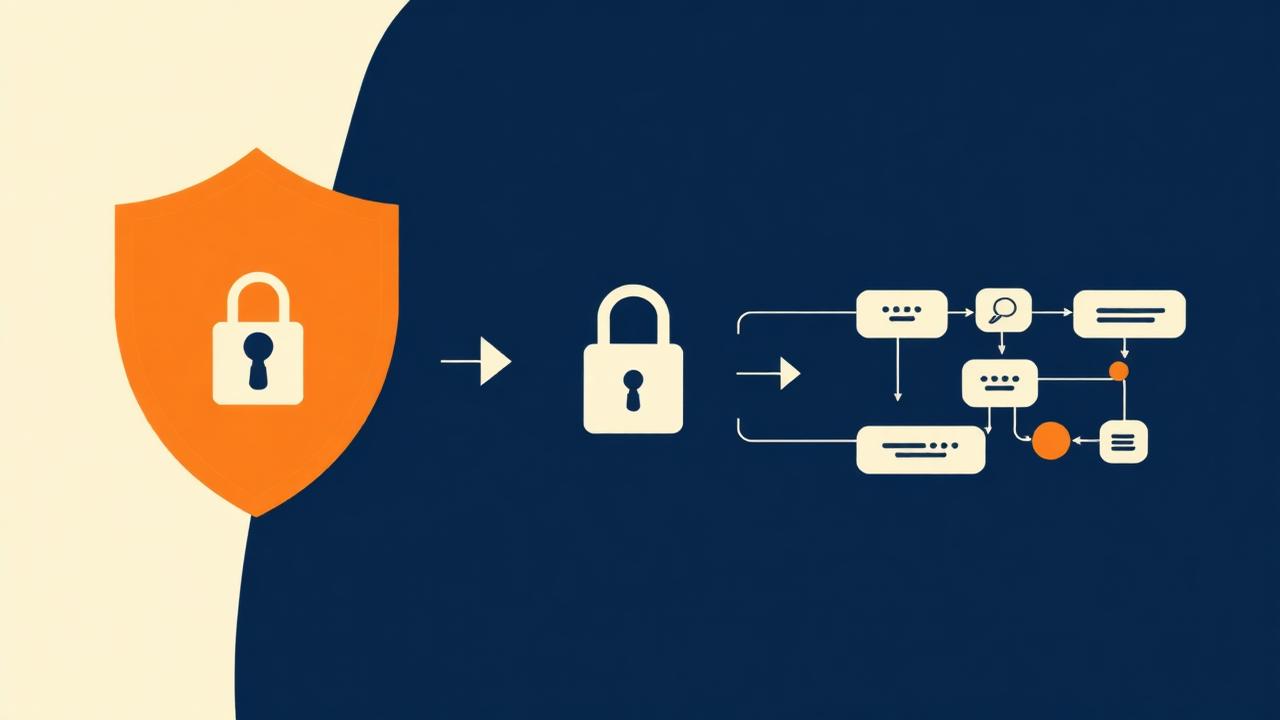 Security, compliance, and operations professionals reviewing AI governance and privacy controls in a modern office.